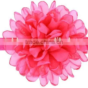 2016 New Style Girl Big Flower Headband Girls Chiffon Flower Hair Band Hair Flower Kids Large Flower Headband Wh-1749 thumbnail-2