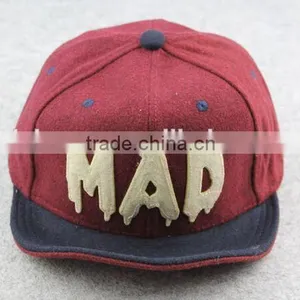 BSH030D Autumn Winter Felt Fake Wool Custom Baseball Cap New Design Sport Snapback Hat thumbnail-2