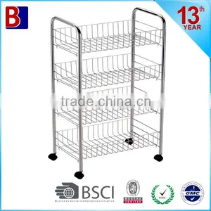 4 Tiers Chromeplate Kitchen Trolley thumbnail-1