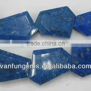 Wholesale Flat Faceted Tumbled Lapis Fashion Beads in Different Size thumbnail-2