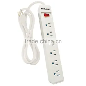 6 Outlets US Standard 110v Surge Protector With Shutter Overloading Protection thumbnail-2