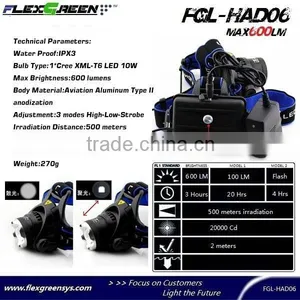 Rechargeable 18650 10w T6 Led Head Flashlight thumbnail-3