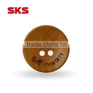 Custom Logo 4 Holes Wooden Button for Garment thumbnail-1