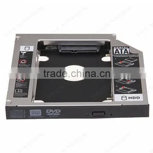 Aluminum 12.7mm 2nd Hard Drive DVD Bay Caddy SATA to SATA For Laptop Acer/Asus/Dell for Sony thumbnail-2