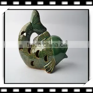 Personalized Ceramic Candle Holder With Fish Shape thumbnail-1