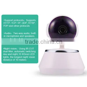 RJ45 100M / 1000M Base-TX Support Video Storage Smart WIFI IP Camera Can Learn Alarm Sensors thumbnail-3