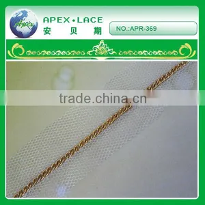 Net Tape With Brass Chain for Garment thumbnail-1