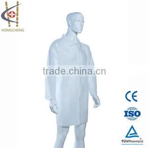 Nonwoven Water Resistant PP White Lab Coat Designs thumbnail-1