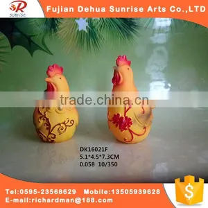Wholesale Yellow Lovely Ceramic Chicken Decoration thumbnail-2