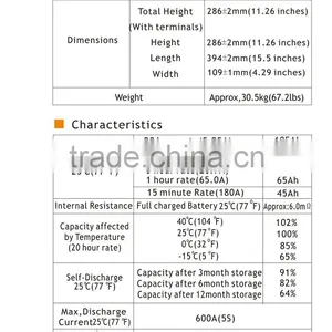 VRLA 12v 100ah Batteries for Wind System Front Terminal Battery thumbnail-6