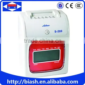 Electronic Punch Card Time Clock Attendance Machine thumbnail-1