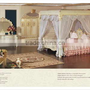 Luxury French Style Bedroom Furniture Set- French Antique Furniture thumbnail-1