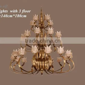 3 Tier Chandelierbrass Chandelier .all Hand Make thumbnail-2