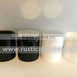 Black Marquina Large Candle Vessel, Large Marble Candle Jars thumbnail-4