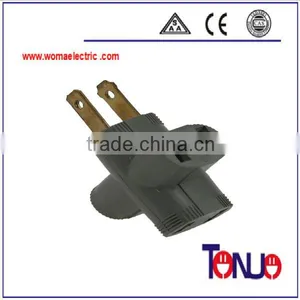 South American 3 Way 2 Pin 15A Plug Adapter Power Supply thumbnail-1