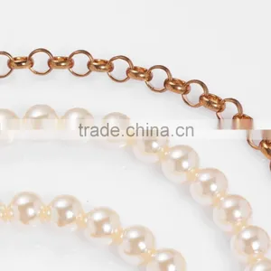Charm Pearl Decorative Gold Metal Chain for Handbag thumbnail-6