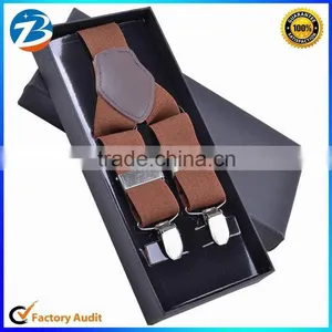 High Quality Real Leather Men Stretchable Suspender Promotional Gift Can Print Your Own Logo thumbnail-4