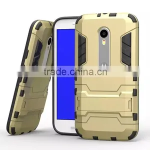 Factory Price Iron-Bear Shockproof Rugged Hybrid Stand Case Cover For Moto G3 thumbnail-1