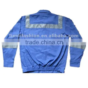 Blue Reflective Tapes Oil Field Work Wear Jacket thumbnail-2