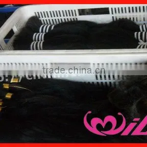 Pure Natural Black Indian Hair Indian Remy Hair Virgin Indian Hair Bulk thumbnail-1