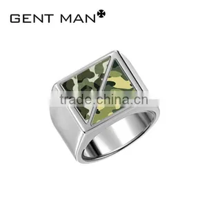 New Design Gold Ring Man Gay Ring for Engagement Camoflage Pattern Fancy Couple Ring thumbnail-5
