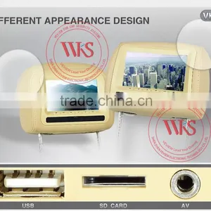 7inch Digital Screen Car Headrest DVD Player With Zipper Cover thumbnail-5