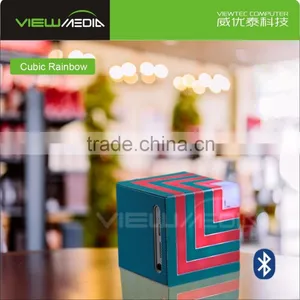 High Quality Led Disco Light Bass Audio Cube Bluetooth Round Speaker thumbnail-1