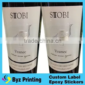 Boyue Luxury Gold Finish Adhesive Paper Wine Bottle Label thumbnail-4