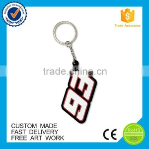 China Eco-friendly Soft Pvc Rubber Custom Letters Keychain thumbnail-1
