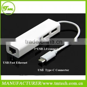 USB 3.1 Type C Hub With RJ45 LAN Ports Adapter thumbnail-1