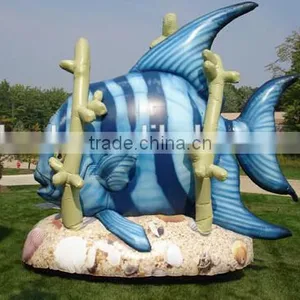 Big Inflatable Fish Model With Sea Stone for Advertizing Decoration thumbnail-1