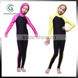 New Kids Girls Modest Swimwear Swimsuit Muslim Islamic Swimsuit S-XL thumbnail-1