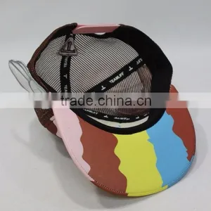 Angel Wing Mesh Trucker Hat Adjustable Flat Bill Sanpback Basball Cap thumbnail-3