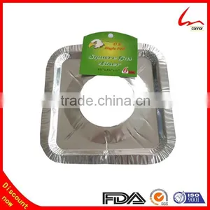 8 1/2" X 8 1/2" High Quality Disposable Square Gas Burner Bib Liners Covers With 5 Pack thumbnail-1