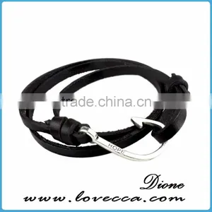 New Fashion Handmade Leather Double Hook Multilayer Factory Price Wholesales Bracelet thumbnail-1