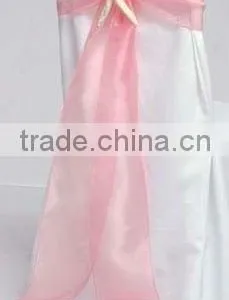 100%Polyester Plain Dyed Organza Chair Sash For Wedding/Party thumbnail-1