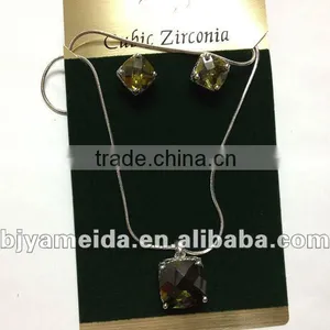 3A CZ Stone Necklace Handmade Fashion Pandent thumbnail-1