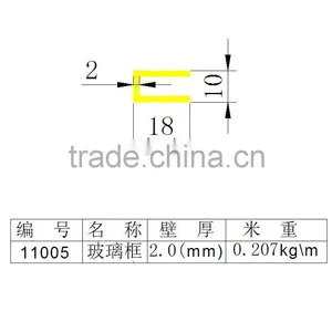 6063 T5 Aluminum Extrusion Profiles for 11005 Curtain Wall thumbnail-1