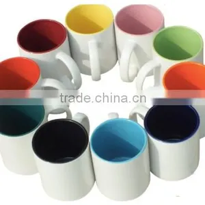 2015 High Quality Sublimation White Plain 11oz Ceramic Inner Color Mug thumbnail-1