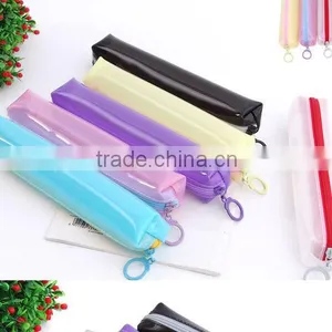 Wholesale Mini Clear Plastic Candy Color Pvc Eva Pencil Case for Teenagers thumbnail-2