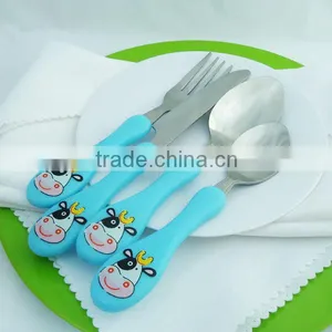 Lovely Plastic Handle Child Cutlery Set For Kids thumbnail-1