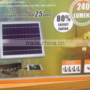 2015 BRAND NEW/ 8W Portable Solar Home Lighting Kit With 4pcs Led Lights thumbnail-2