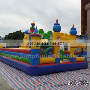 2016 Giant Inflatable Game Park 10mx6m Inflatable Entertainment City With Large Slide Inflatable Jumping Zone thumbnail-1