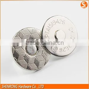 Cool and Greative Ultra-thin Round Metal Magnetic Button Magnetic Snap With Embossed/Engraving Logo thumbnail-2