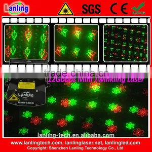 Cheap 100mW RG 12 Gobos Mini Twinkling Laser Light thumbnail-1