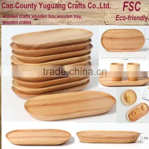 Decorative Serving Tray Wood,small Oval Wood Tray,personalized Food Wood Tray thumbnail-1