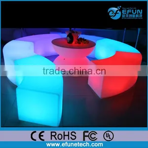 Led Lighting Curved Chair Salon Stool,illuminated Outdoor Garden/party Led Bench thumbnail-3