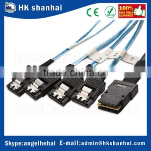 Wholesale Factory Price High Quality RAID Configuration Capacity Internal Mini-sas (SFF-8087) to 4x SATA Data Cable thumbnail-1