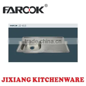 JZ-613 One Bowl One Tray ss Kitchen Sink thumbnail-1