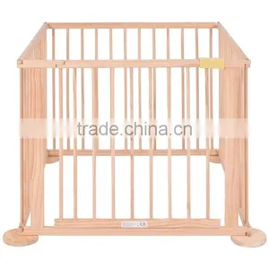 European Standard 4 Side Baby Child Wooden Foldable Kids Playpen Baby Playpen thumbnail-2